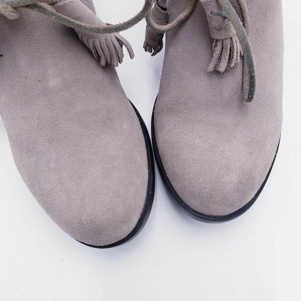 Sorel Farah Short Boot Ankle Gray Suede Heeled NL2682-005 Women's Size‎ 7.5